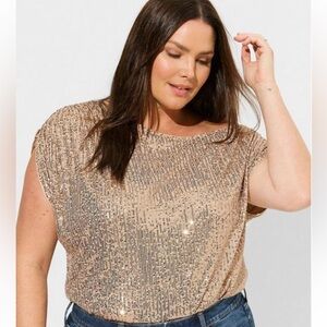 NWT Torrid Size 3 Sequin off the shoulder top
